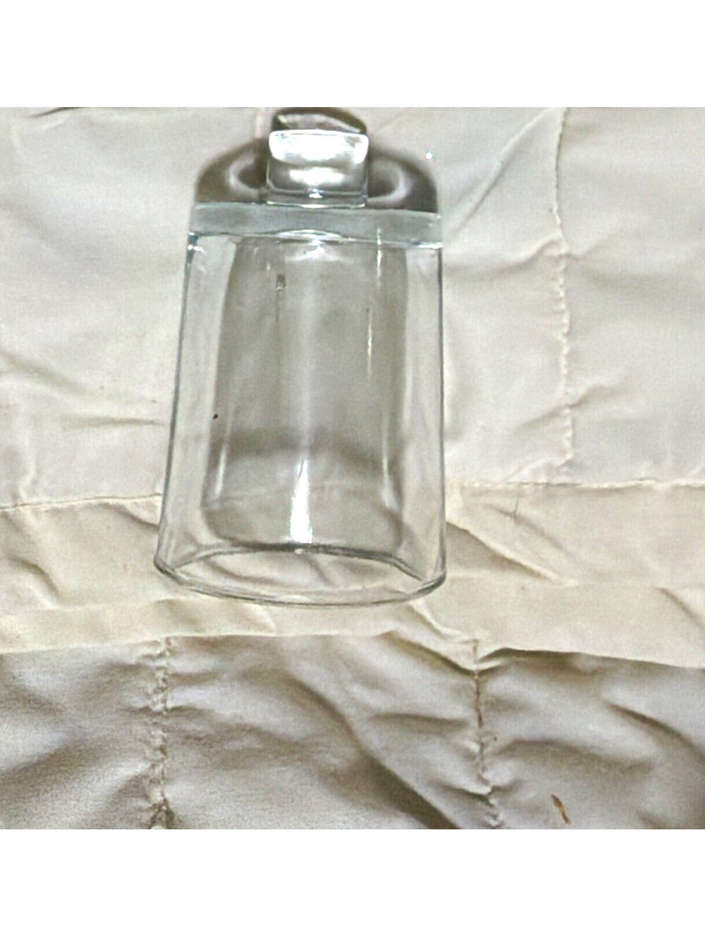 Clear Glass Peg Footed votive holder